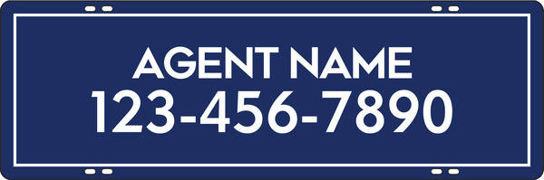 Agent Name Sign Rider, 8"H X 24"W, 3mm Aluminum Composite