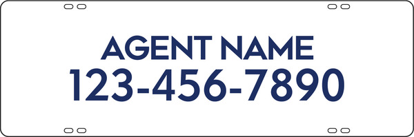 Agent Name Sign Rider, 8"H X 24"W, 3mm Aluminum Composite