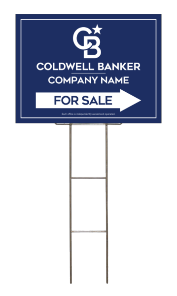 Wire H-Stake And Office For Sale Sign Panel Unit, 18"H X 24"W, 4mm Corrugated