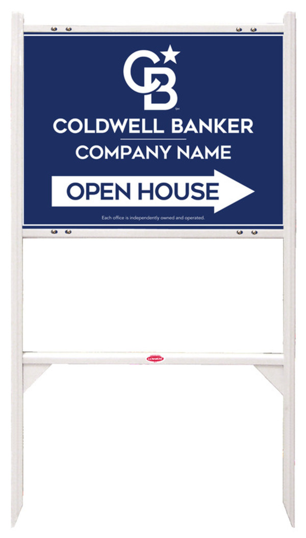 Angle Iron Frame And Office Open House Sign Panel Unit, 18"H X 24"W, Steel