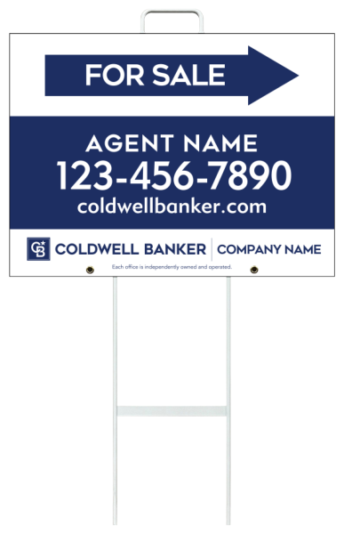 Grab And Go Agent For Sale Sign Panel Unit, 18"H X 24"W, 4mm Corrugated