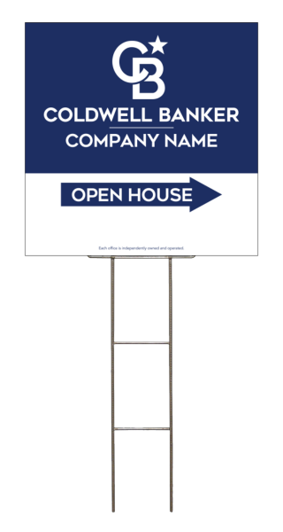 Wire H-Stake And Office Open House Sign Panel Unit, 24"H X 24"W, 4mm Corrugated