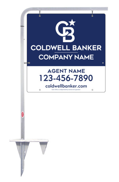 Tubular Stake And Agent Sign Panel Unit, 24"H X 24"W, 3mm Aluminum Composite