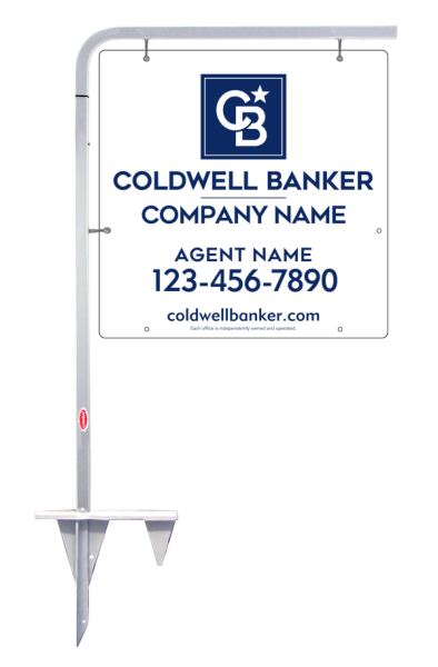 Tubular Stake And Reflective Agent Sign Panel Unit, 24"H X 24"W, 3mm Aluminum Composite