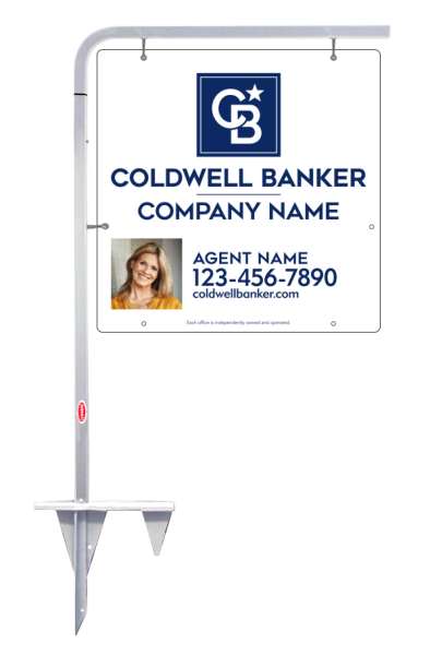 Tubular Stake And Agent Photo Sign Panel Unit, 24"H X 24"W, 3mm Aluminum Composite