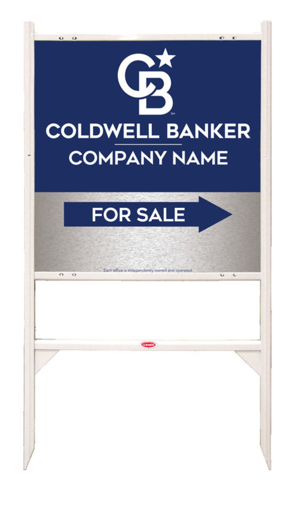 Angle Iron Frame And Office For Sale Sign Panel Unit, 24"H X 24"W, Brushed Aluminum Composite