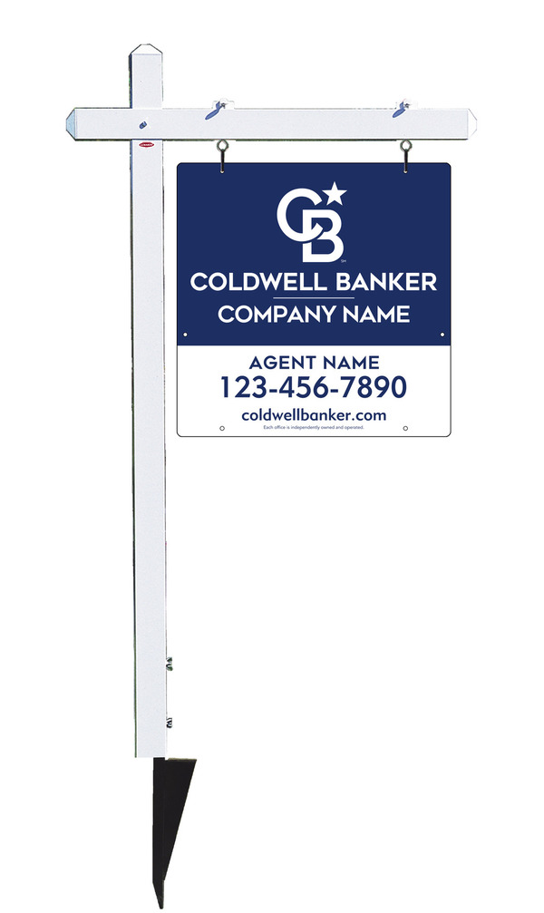 Sign Post And Agent Sign Panel Unit, 24"H X 24"W, .063 Aluminum