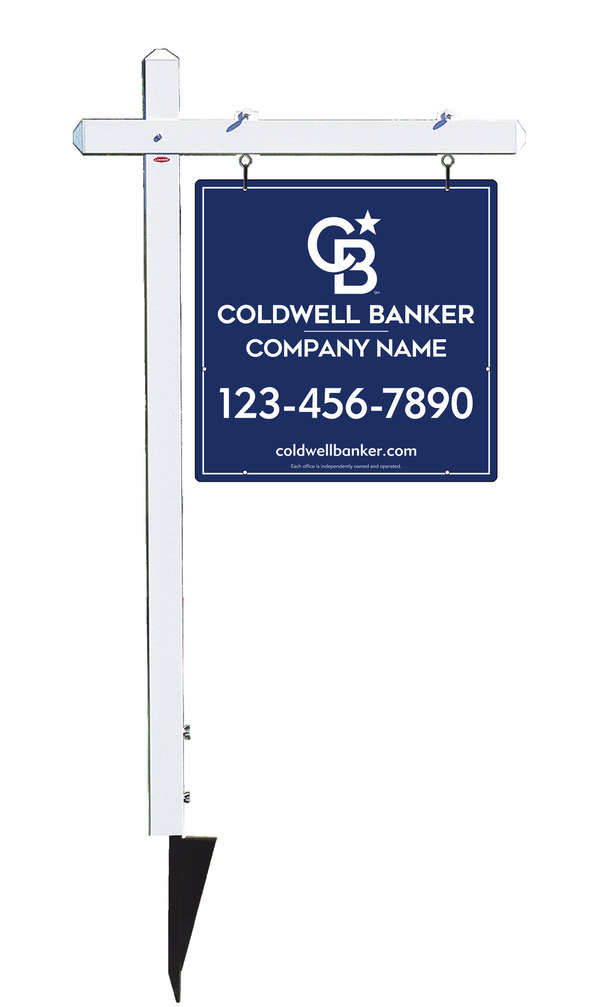 Sign Post And Reflective Office Sign Panel Unit, 24"H X 24"W, .063 Aluminum