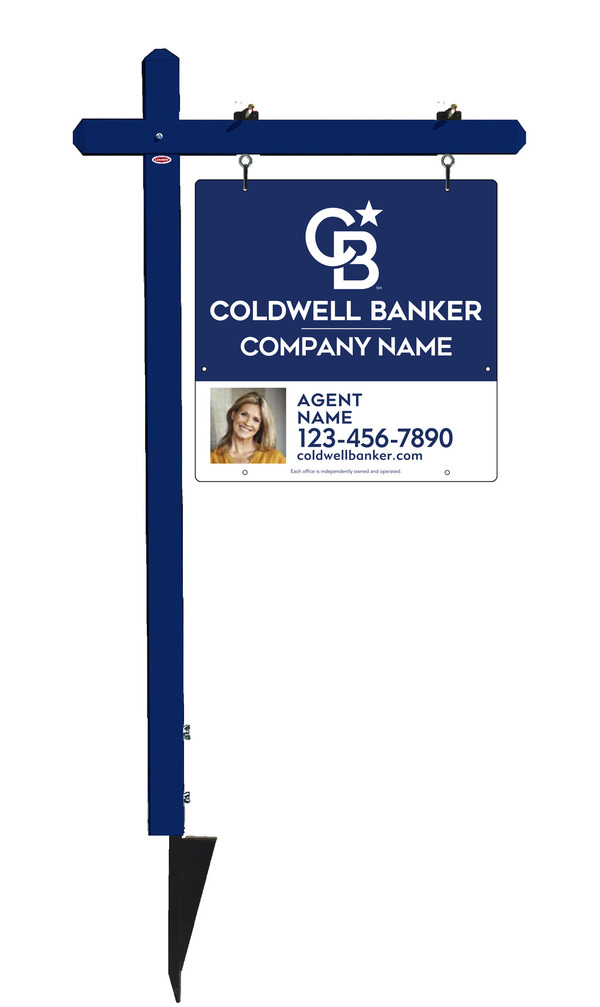 Sign Post And Agent Photo Sign Panel Unit, 24"H X 24"W, .063 Aluminum