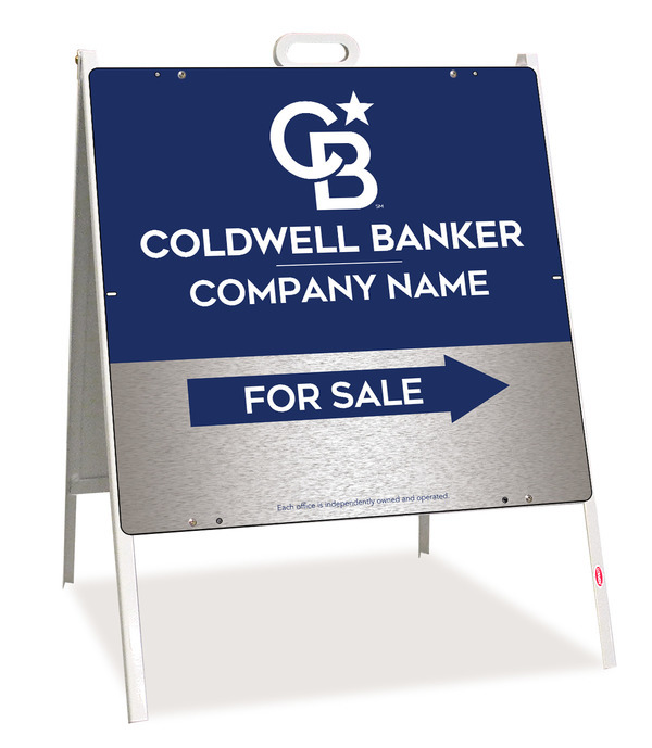 A-Frame And Office For Sale Sign Panel Unit, 24"H X 24"W, Brushed Aluminum Composite