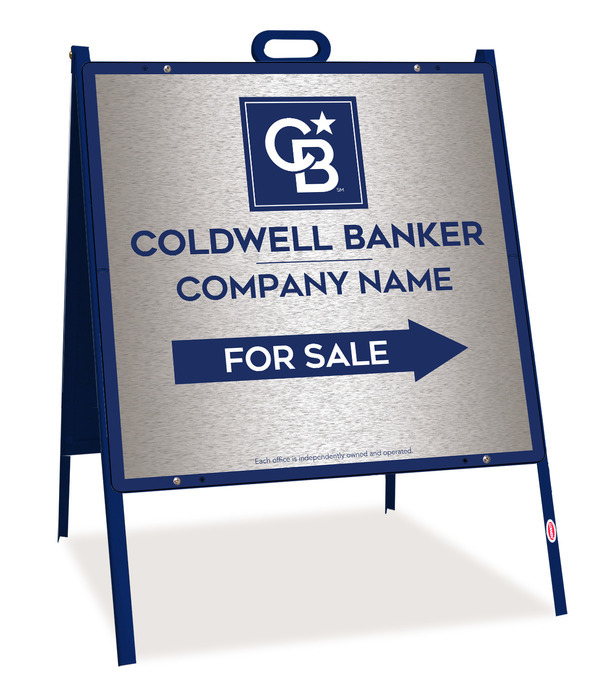 A-Frame And Office For Sale Sign Panel Unit, 24"H X 24"W, Brushed Aluminum Composite