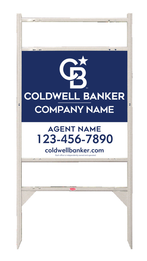 Angle Iron Frame W/ 2 Rider Inserts And Reflective Agent Sign Panel Unit, 24"H X 24"W, .040 Aluminum