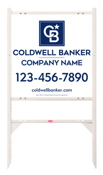 Angle Iron Frame W/ 2 Rider Inserts And Reflective Office Sign Panel Unit, 24"H X 24"W, 3mm Aluminum Composite