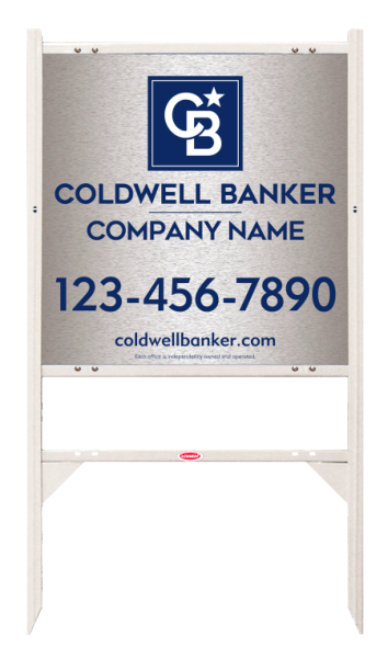 Angle Iron Frame W/ 2 Rider Inserts And Office Sign Panel Unit, 24"H X 24"W, Brushed Aluminum Composite