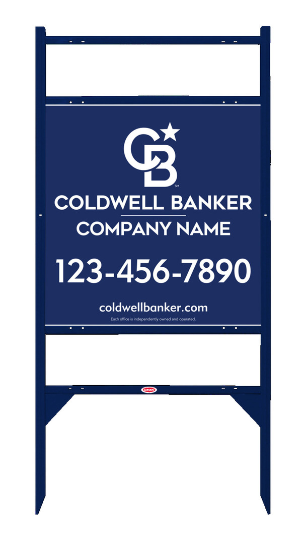 Angle Iron Frame W/ 2 Rider Inserts And Reflective Office Sign Panel Unit, 24"H X 24"W, .040 Aluminum