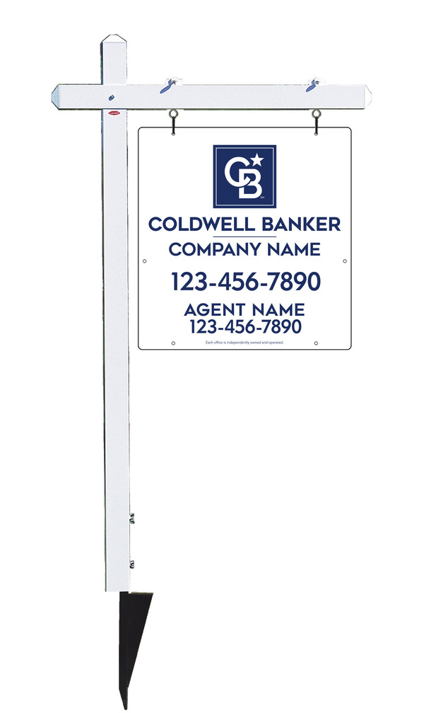 Sign Post And Reflective Agent Sign Panel Unit, 25"H X 24"W, .063 Aluminum