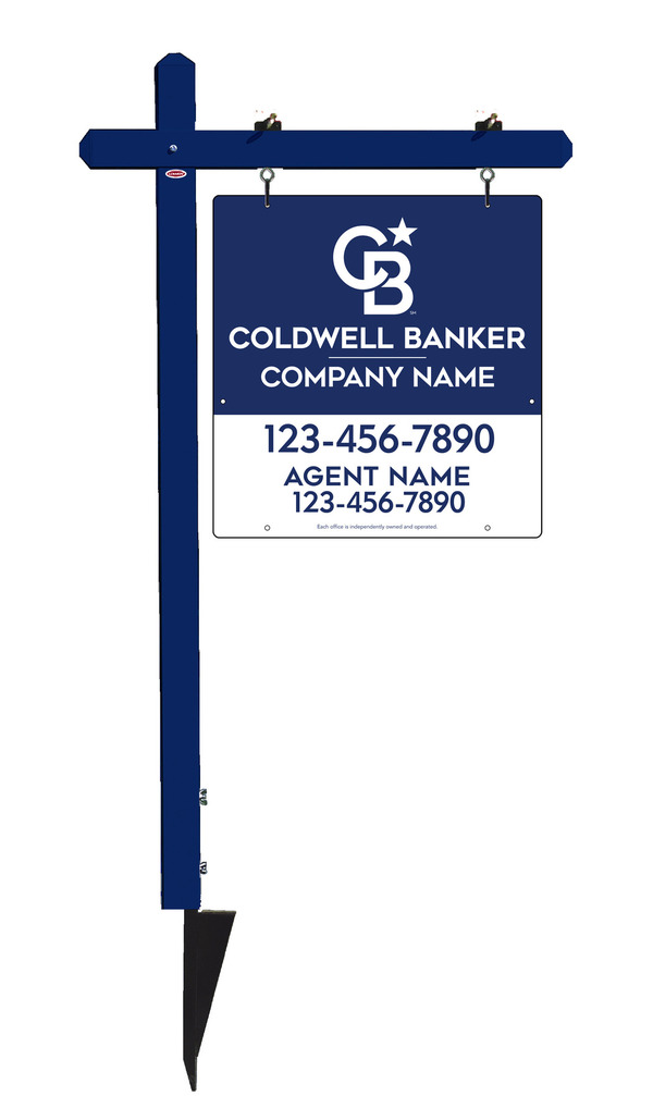 Sign Post And Agent Sign Panel Unit, 25"H X 24"W, .063 Aluminum