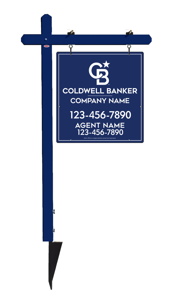 Sign Post And Reflective Agent Sign Panel Unit, 25"H X 24"W, .063 Aluminum