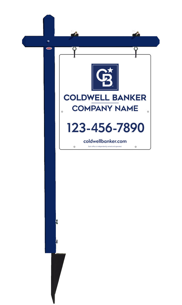 Sign Post And Reflective Office Sign Panel Unit, 25"H X 24"W, .063 Aluminum