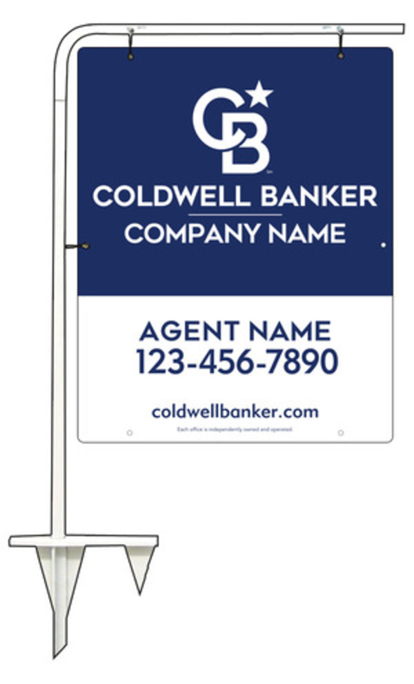 Tubular Stake And Agent Sign Panel Unit, 30"H X 24"W, .063 Aluminum