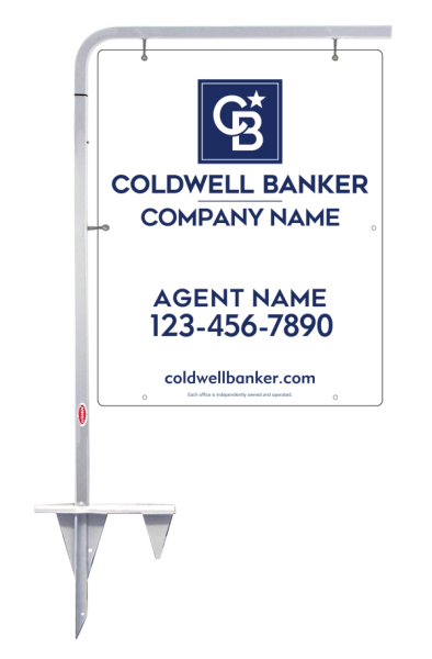 Tubular Stake And Agent Sign Panel Unit, 30"H X 24"W, 3mm Aluminum Composite