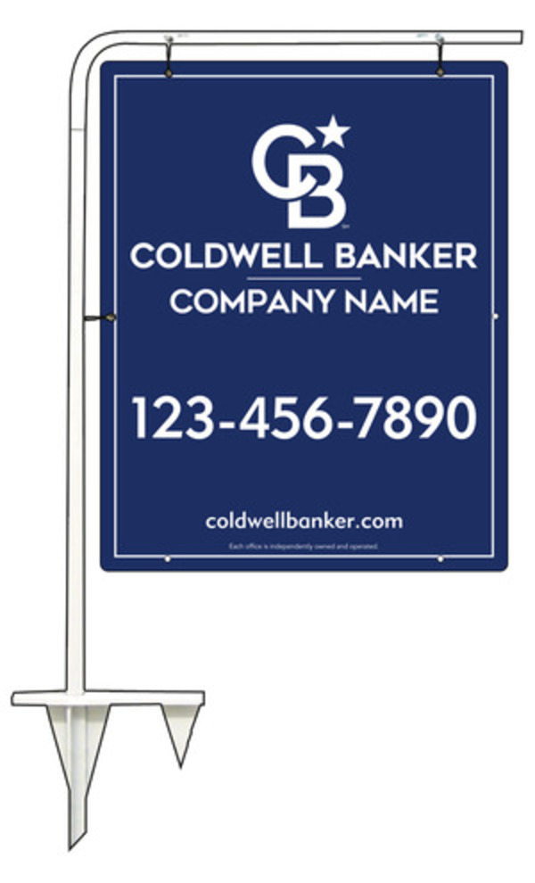 Tubular Stake And Reflective Office Sign Panel Unit, 30"H X 24"W, .063 Aluminum