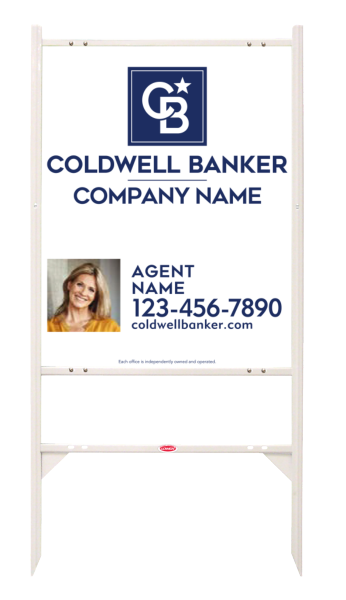 Angle Iron Frame And Agent Photo Sign Panel Unit, 30"H X 24"W, 3mm Aluminum Composite