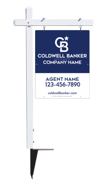 Sign Post And Agent Sign Panel Unit, 30"H X 24"W, 3mm Aluminum Composite