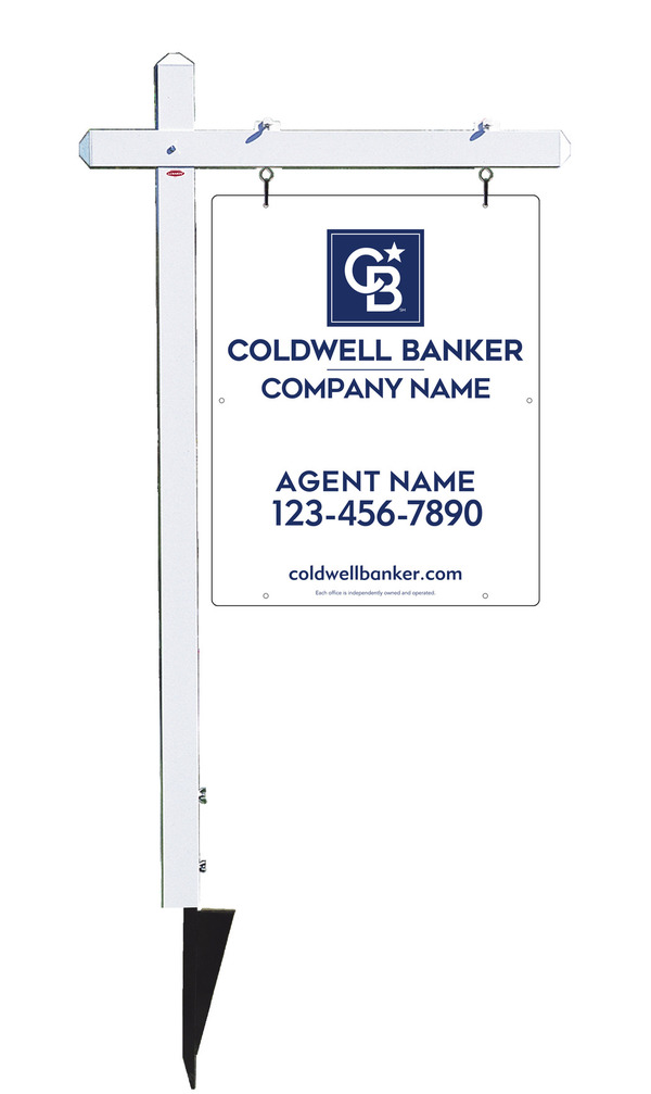 Sign Post And Agent Sign Panel Unit, 30"H X 24"W, .063 Aluminum