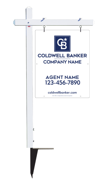 Sign Post And Agent Sign Panel Unit, 30"H X 24"W, 3mm Aluminum Composite