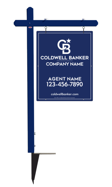 Sign Post And Agent Sign Panel Unit, 30"H X 24"W, 3mm Aluminum Composite