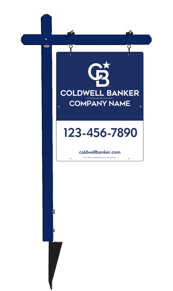 Sign Post And Office Sign Panel Unit, 30"H X 24"W, .063 Aluminum