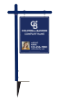 Sign Post And Agent Photo Sign Panel Unit, 30"H X 24"W, 3mm Aluminum Composite