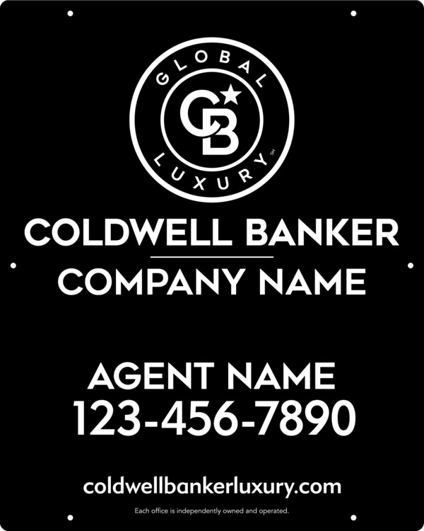 Reflective Agent Hanging Sign Panel, 30"H X 24"W, .063 Aluminum