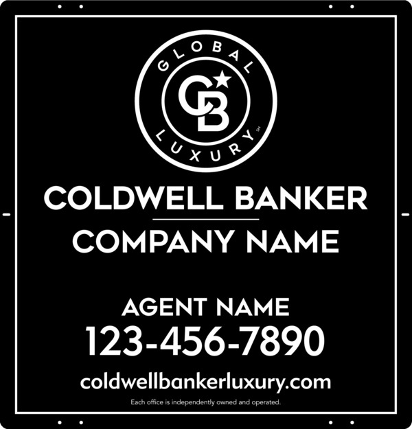 Reflective Agent Sign Panel, 25"H X 24"W, 3mm Aluminum Composite