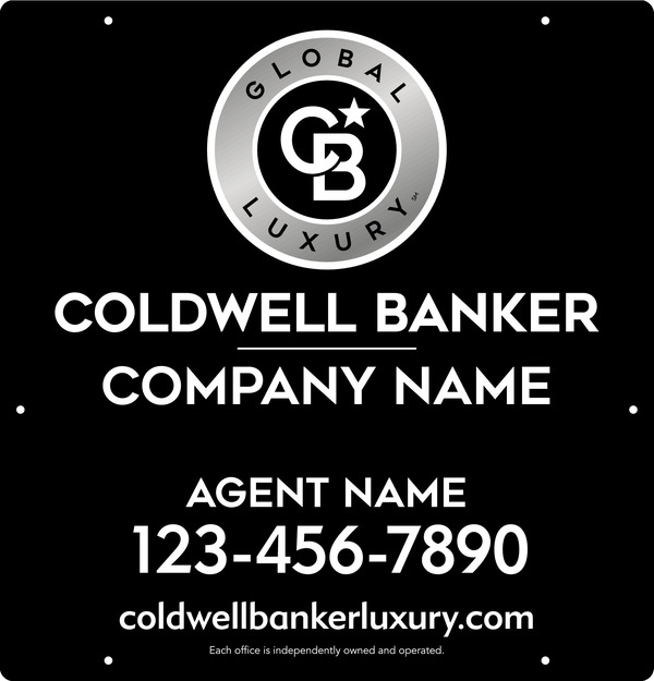 Reflective Agent Hanging Sign Panel, 25"H X 24"W, 3mm Aluminum Composite