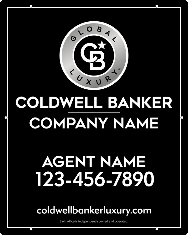 Reflective Agent Hanging Sign Panel, 30"H X 24"W, 3mm Aluminum Composite