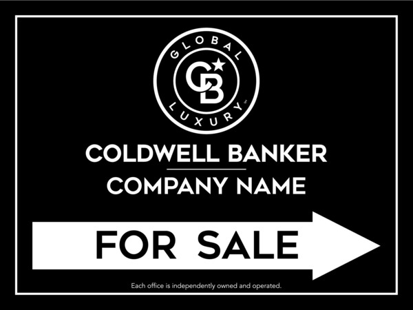 Directional Office For Sale Sign Panel, 18"H X 24"W, 4mm Corrugated