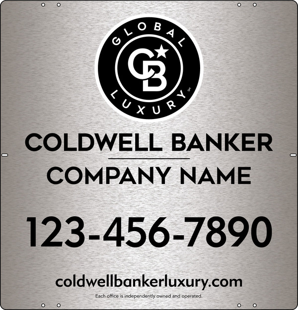 Office Sign Panel, 25"H X 24"W, 3mm Brushed Aluminum Composite