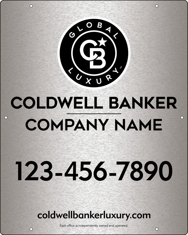 Office Hanging Sign Panel, 30"H X 24"W, 3mm Brushed Aluminum Composite