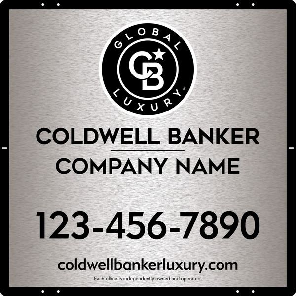 Office Sign Panel, 24"H X 24"W, 3mm Brushed Aluminum Composite