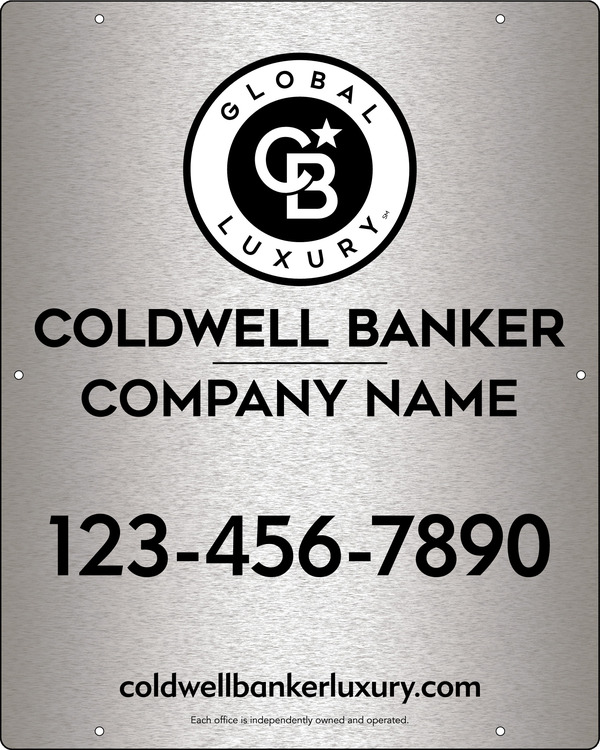 Office Hanging Sign Panel, 30"H X 24"W, 3mm Brushed Aluminum Composite