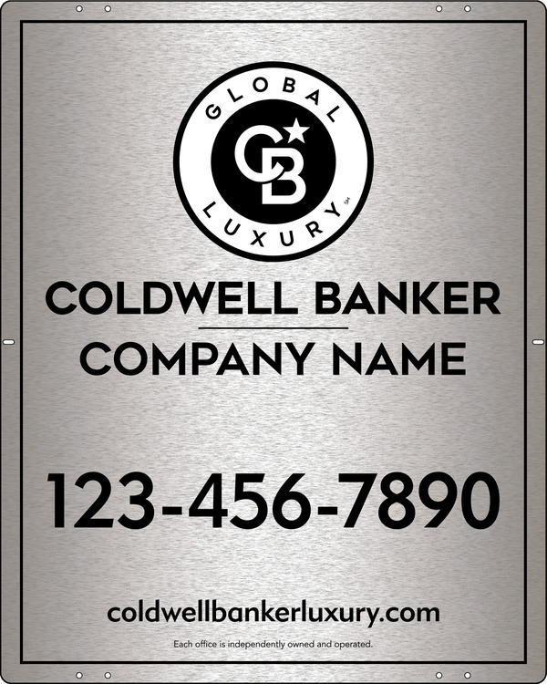 Office Sign Panel, 30"H X 24"W, 3mm Brushed Aluminum Composite