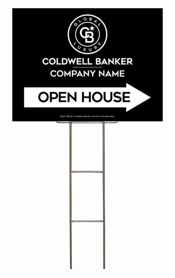 Wire H-Stake And Office Open House Sign Panel Unit, 18"H X 24"W, 4mm Corrugated