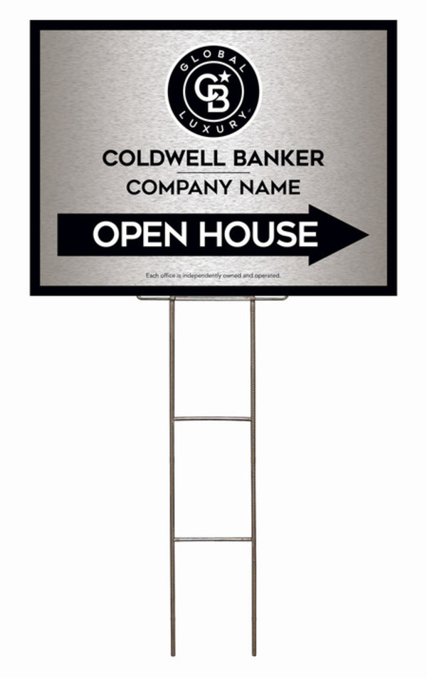 Wire H-Stake And Office Open House Sign Panel Unit, 18"H X 24"W, 4mm Corrugated