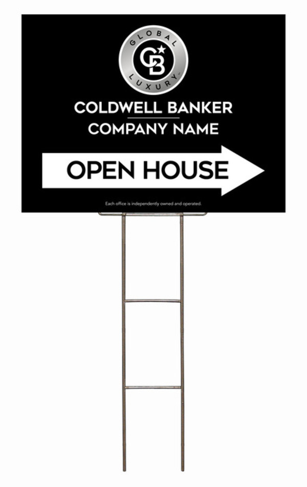 Wire H-Stake And Office Open House Sign Panel Unit, 18"H X 24"W, 4mm Corrugated