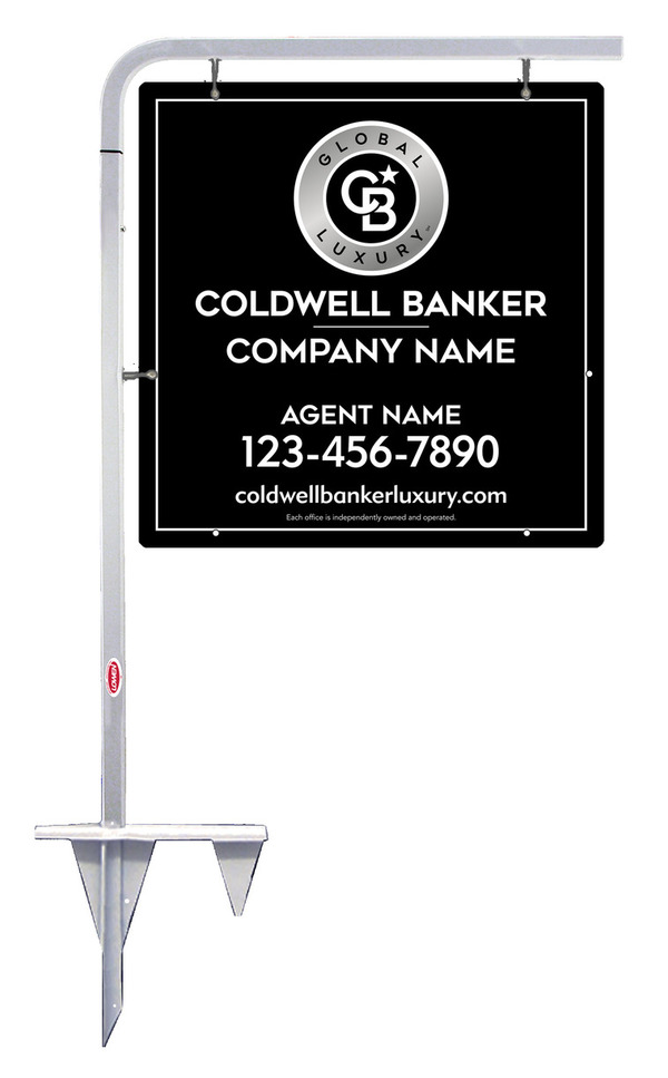 Tubular Stake And Agent Sign Panel Unit, 24"H X 24"W, 3mm Aluminum Composite