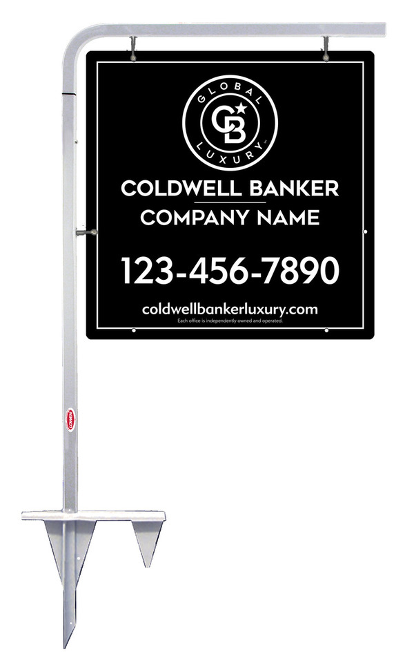 Tubular Stake And Reflective Office Sign Panel Unit, 24"H X 24"W, 3mm Aluminum Composite