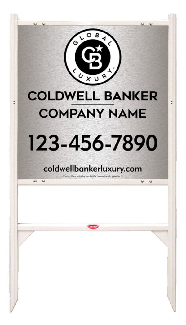 Angle Iron Frame And Office Sign Panel Unit, 24"H X 24"W, Brushed Aluminum Composite
