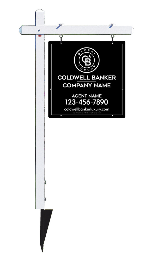 Sign Post And Reflective Agent Sign Panel Unit, 24"H X 24"W, 3mm Aluminum Composite